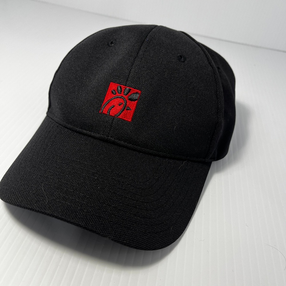 Black Chick fil A Embroidered Baseball‎ Cap One Size Adjustable Strap Logo